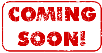 Red rubber-stamp graphic reading “Coming soon!”.
