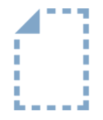 Attachments extension icon, a dashed outline of a document.