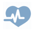Heart and pulse line icon for the daily exams extension.